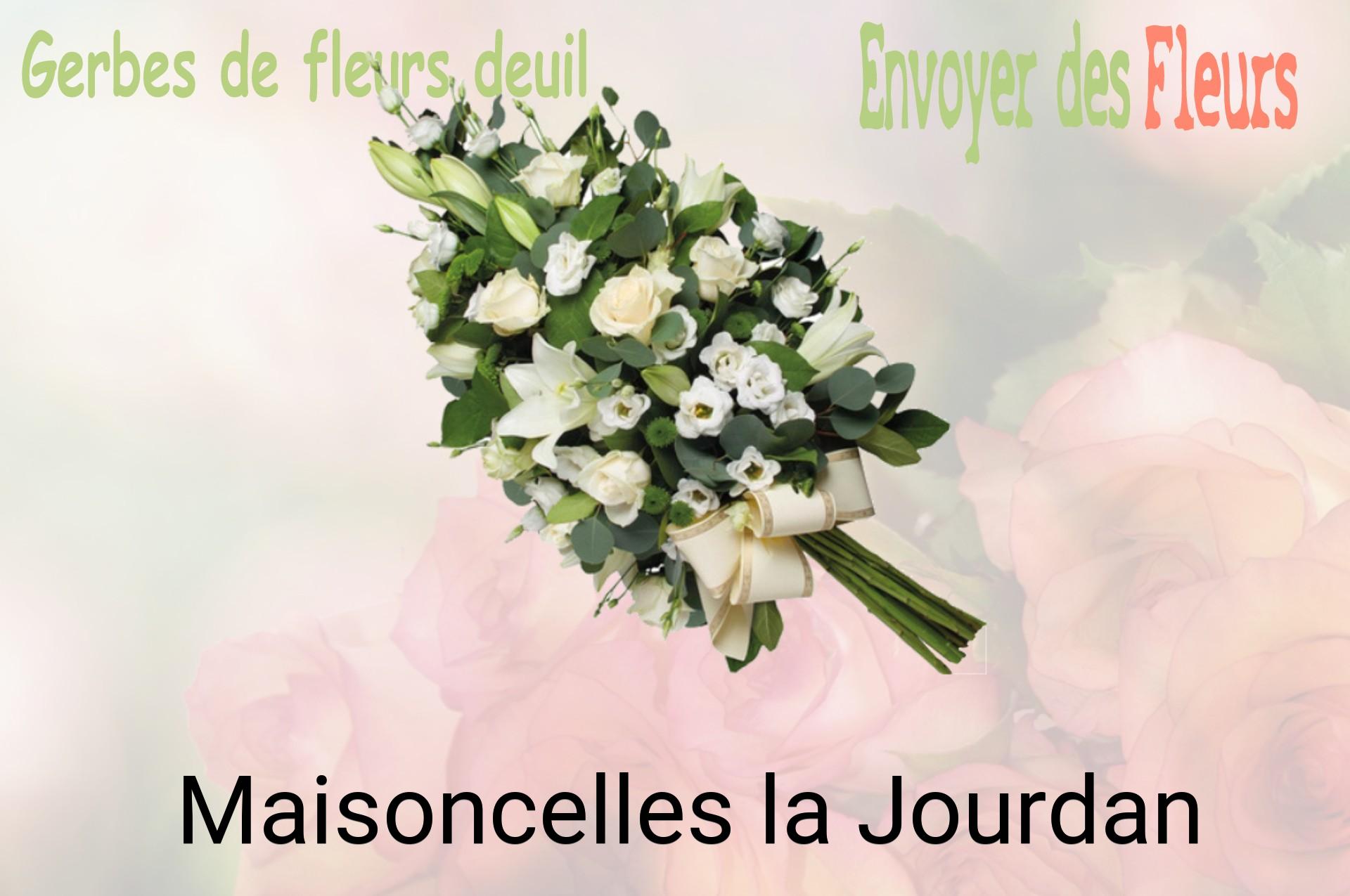 Gerbe de fleurs de deuil livrée à Maisoncelles-la-Jourdan